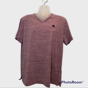 Express Stretch Repreve V-Neck Short Sleeve Mens Purple Shirt Size XL